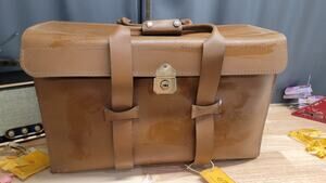 Vintage Brown Leather Camera Bag / Briefcase